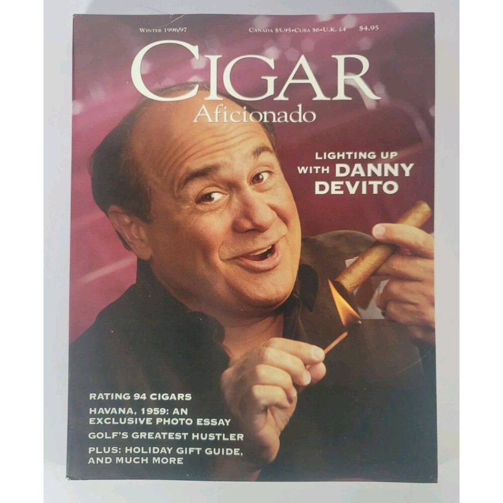 Vintage Cigar Aficionado Magazine Danny DeVito Winter 1996-1997